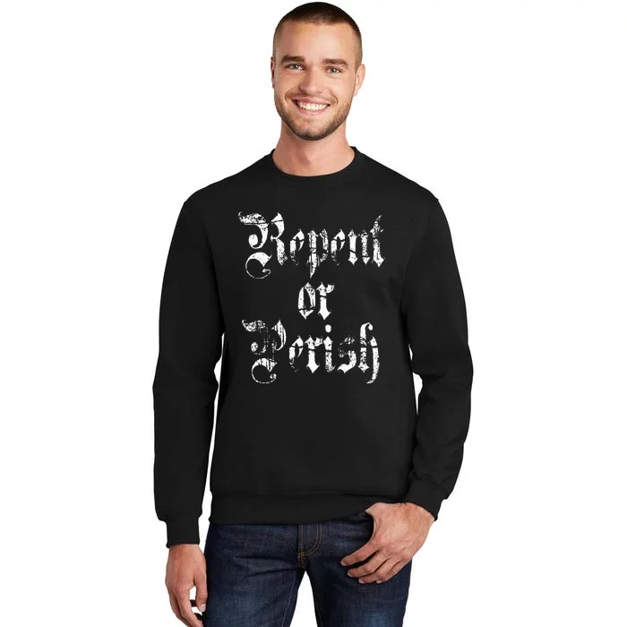 Vintage Repent or Parish Christian Sweatshirt