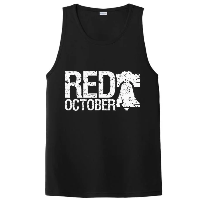 Vintage Red October Philly Philadelphia Retro Performance Tank