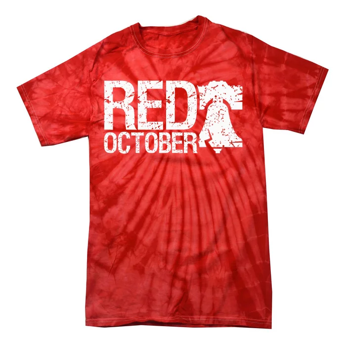 Vintage Red October Philly Philadelphia Retro Tie-Dye T-Shirt