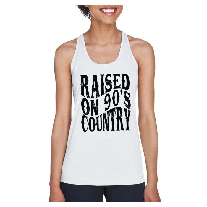 Vintage Raised On 90s Country Women's Racerback Tank