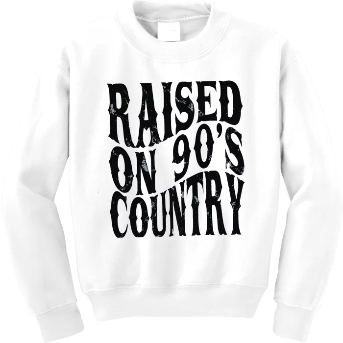 Vintage Raised On 90s Country Kids Sweatshirt