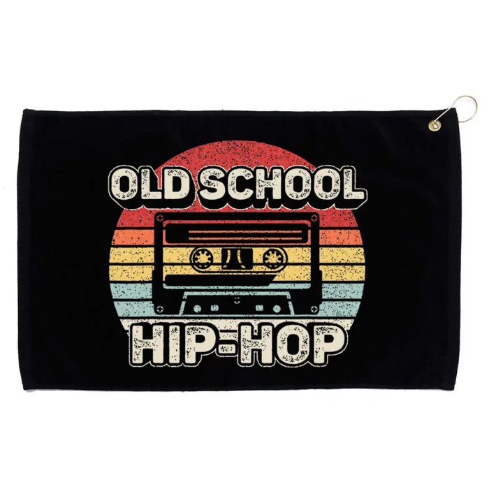 Vintage Retro Old School Hip Hop 80s 90s Cassette Music Grommeted Golf Towel