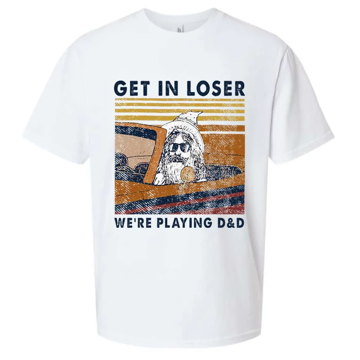 Vintage Retro Old Man Get In Loser Were Playing D&D Sueded Cloud Jersey T-Shirt