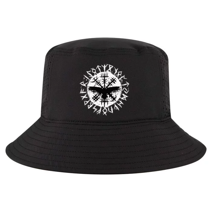 Viking Raven Odin Runes Vegvisir Cool Comfort Performance Bucket Hat