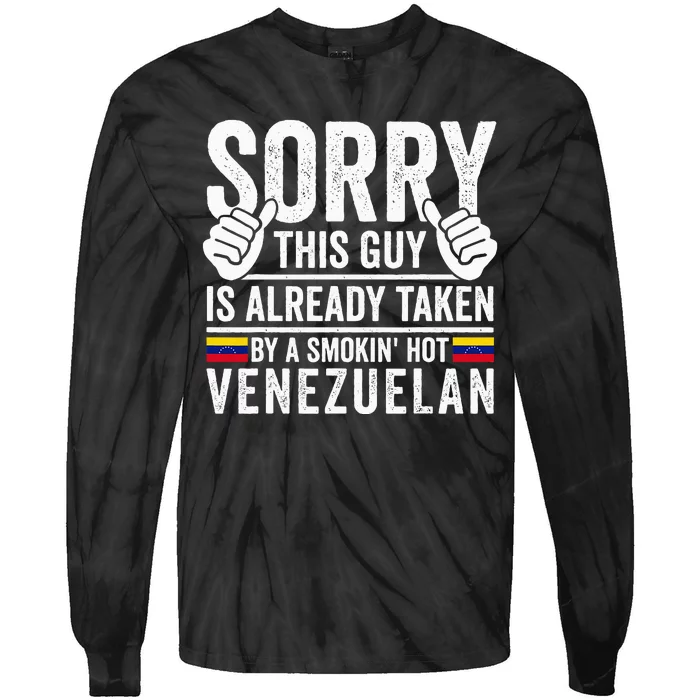 Venezuelan Roots Outfit Funny Venezuela Heritage Tie-Dye Long Sleeve Shirt