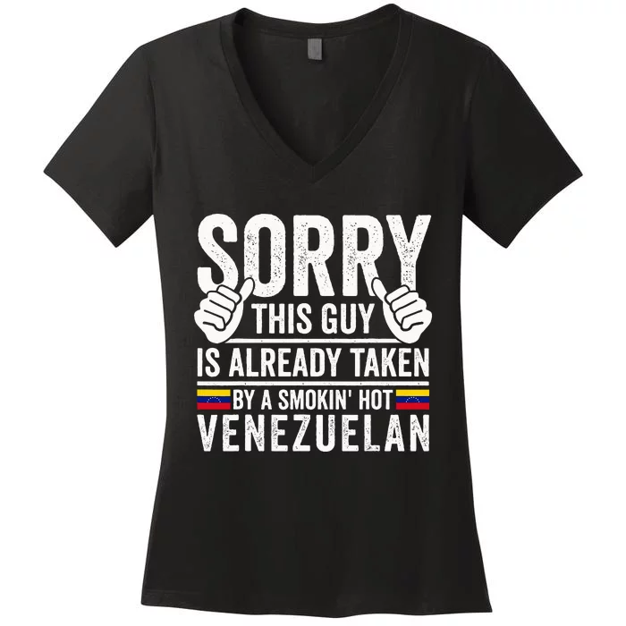 Venezuelan Roots Outfit Funny Venezuela Heritage Women's V-Neck T-Shirt