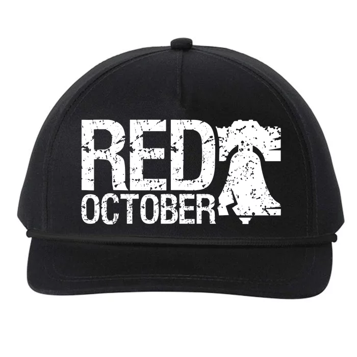 Vintage Red October Philadelphia Retro Snapback Five-Panel Rope Hat