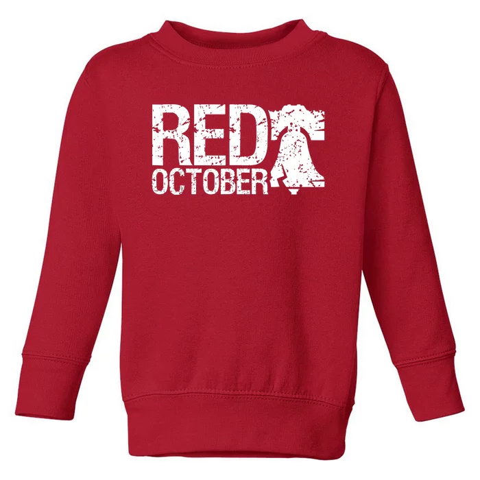 Vintage Red October Philadelphia Retro Toddler Sweatshirt