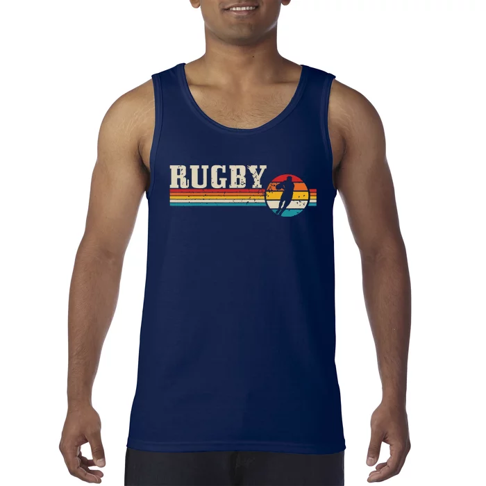 Vintage Rugby Player Sports Retro Men Boy Soccer Tank Top