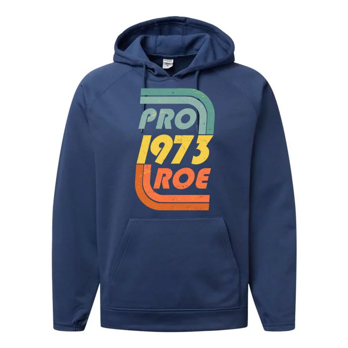 Vintage Retro Pro Roe 1973 Performance Fleece Hoodie