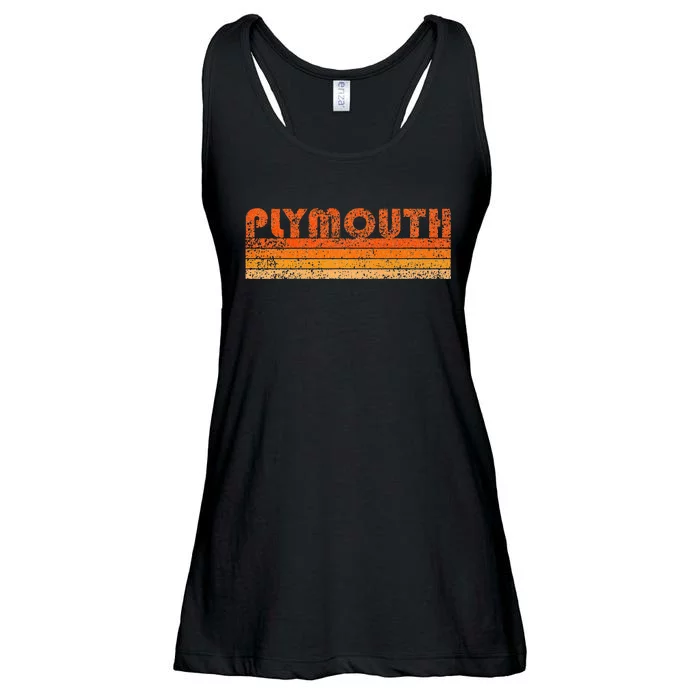 Vintage Retro Plymouth MA Ladies Essential Flowy Tank