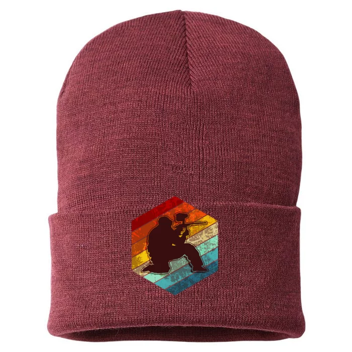 Vintage Retro Paintballer Sustainable Knit Beanie