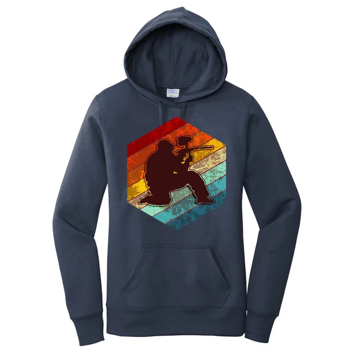 Vintage Retro Paintballer Women's Pullover Hoodie