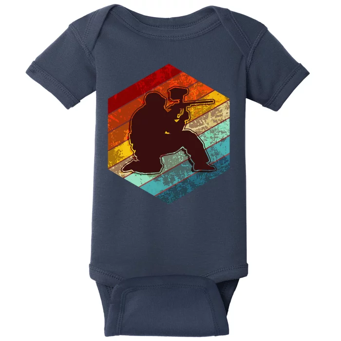 Vintage Retro Paintballer Baby Bodysuit