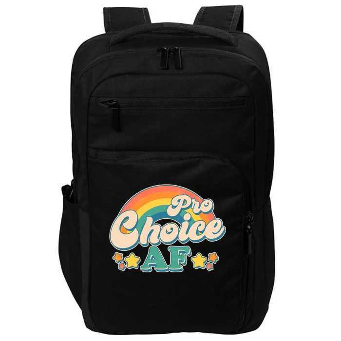 Vintage Retro Pro Choice AF Star Rainbow Impact Tech Backpack