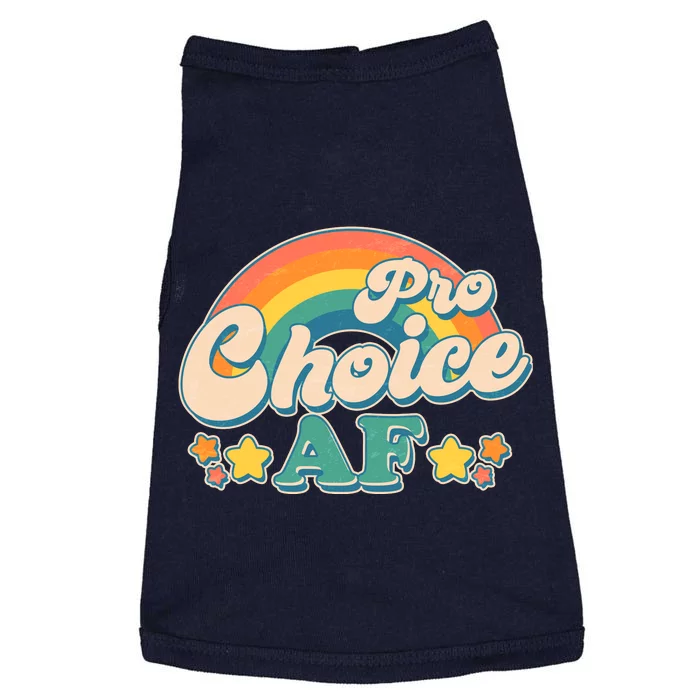 Vintage Retro Pro Choice AF Star Rainbow Doggie Tank