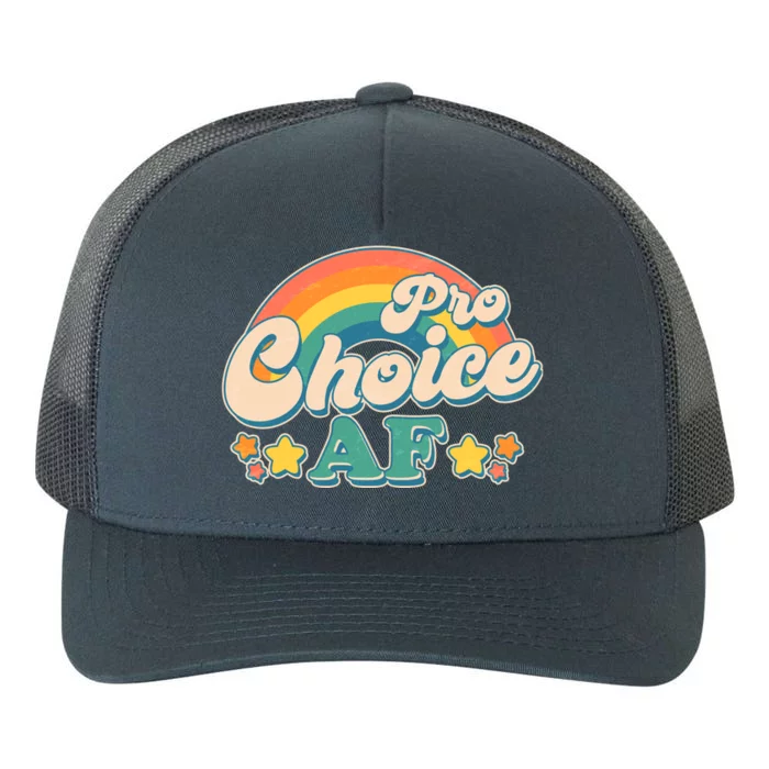 Vintage Retro Pro Choice AF Star Rainbow Yupoong Adult 5-Panel Trucker Hat