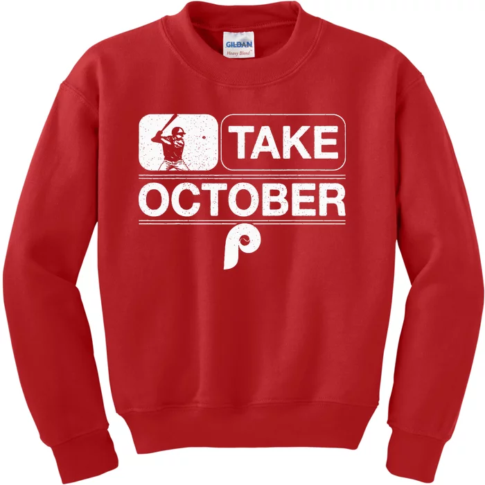 Vintage Retro Philly Take October Philadelphia Kids Sweatshirt