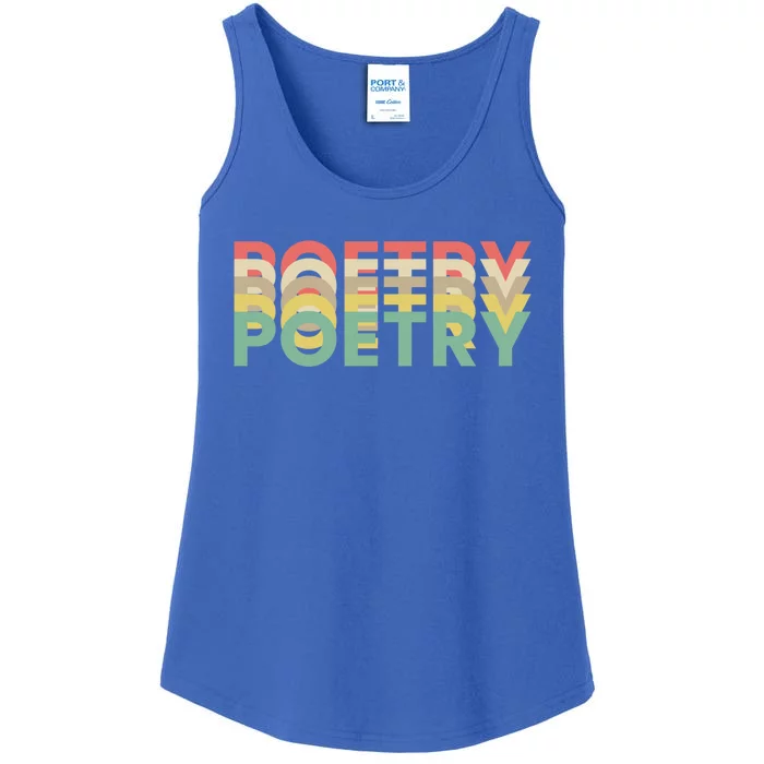 Vintage Retro Poetry Gift Ladies Essential Tank