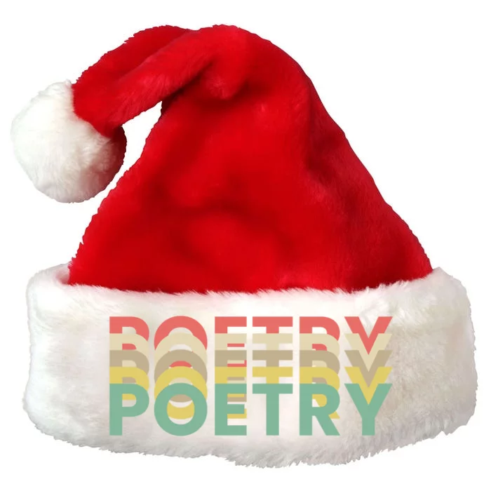 Vintage Retro Poetry Gift Premium Christmas Santa Hat