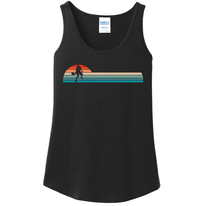 Vintage Retro Pickleball Player Ladies Essential Tank