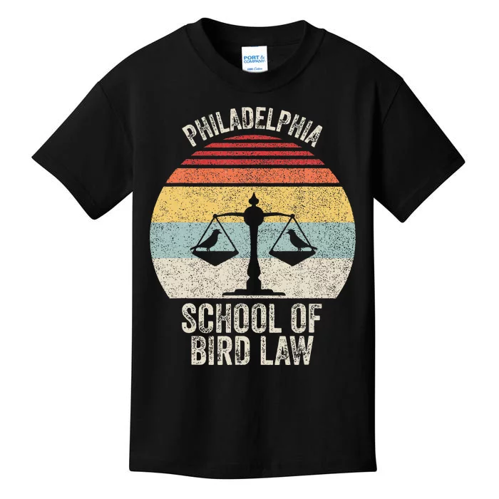 Vintage Retro Philadelphia School Of Bird Law Kids T-Shirt