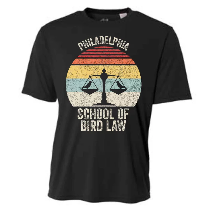 Vintage Retro Philadelphia School Of Bird Law Funny Bird Law Cooling Performance Crew T-Shirt