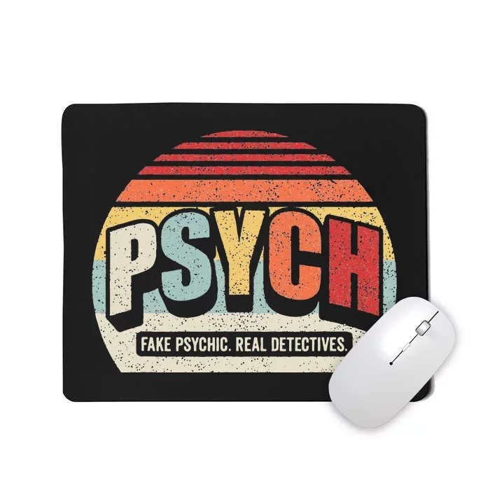 Vintage Retro Psych Fake Psychic. Real Detectives Mousepad