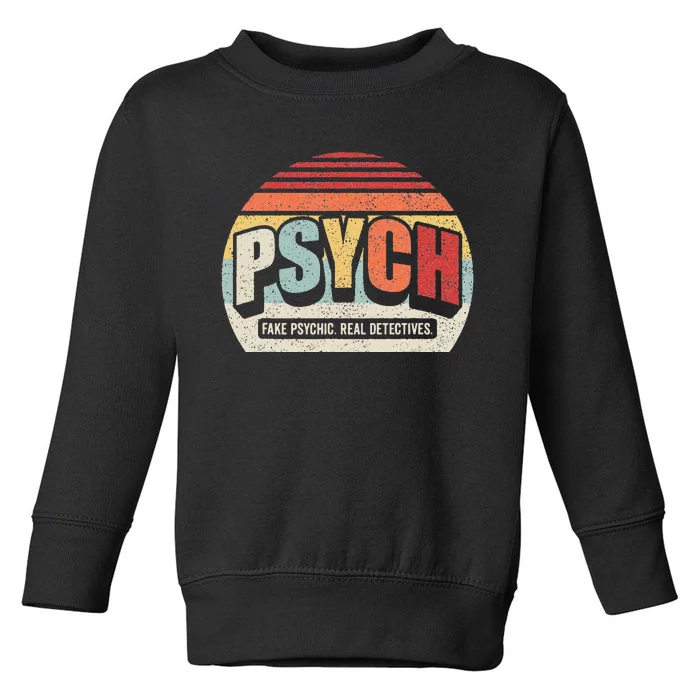 Vintage Retro Psych Fake Psychic. Real Detectives Toddler Sweatshirt