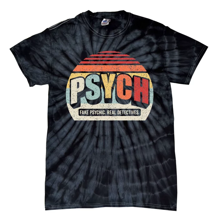 Vintage Retro Psych Fake Psychic. Real Detectives Tie-Dye T-Shirt