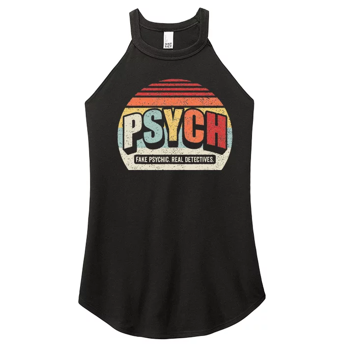 Vintage Retro Psych Fake Psychic. Real Detectives Women’s Perfect Tri Rocker Tank