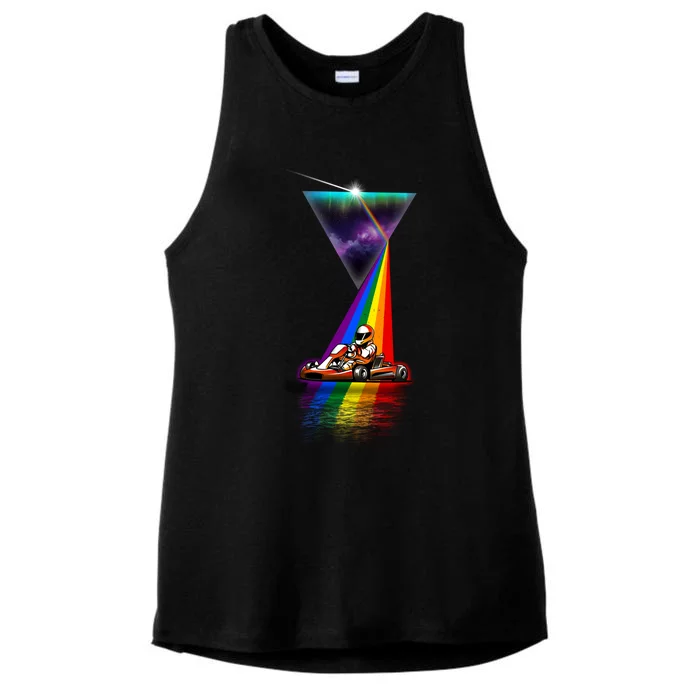 Vintage Retro Prism Kart Racing Cool Gift Ladies Tri-Blend Wicking Tank