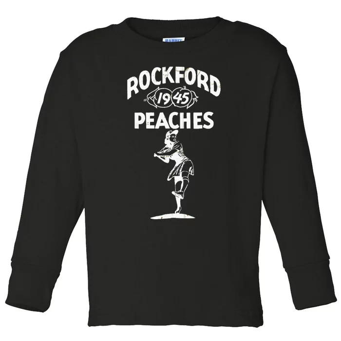 Vintage Rockford Peaches Promo Toddler Long Sleeve Shirt