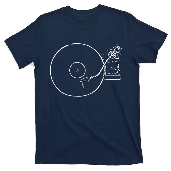 Vinyl Record Player Sketch Drawing T-Shirt