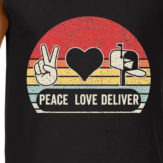 Vintage Retro Peace Love Deliver Post Box Cute Postal Worker Comfort Colors® Tank Top