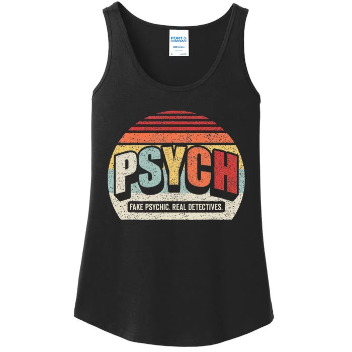 Vintage Retro Psych Fake Psychic. Real Detectives Ladies Essential Tank