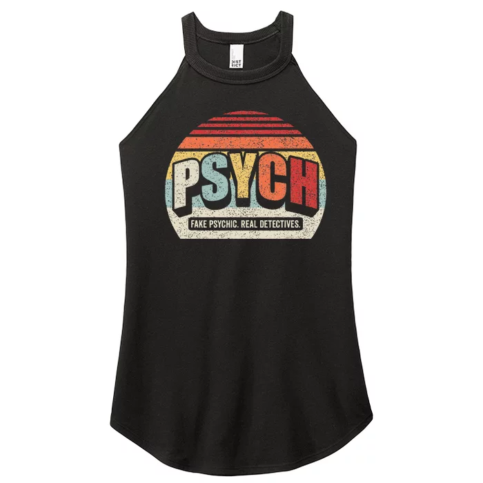 Vintage Retro Psych Fake Psychic. Real Detectives Women’s Perfect Tri Rocker Tank