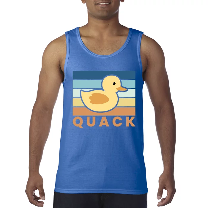 Vintage Retro Quack Rubber Duck Gift Tank Top