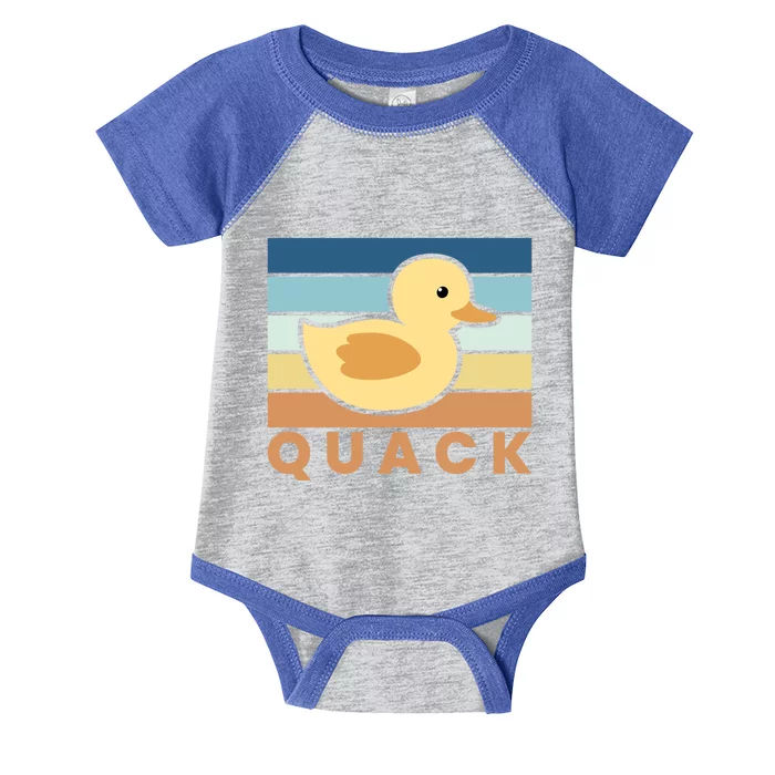 Vintage Retro Quack Rubber Duck Gift Infant Baby Jersey Bodysuit