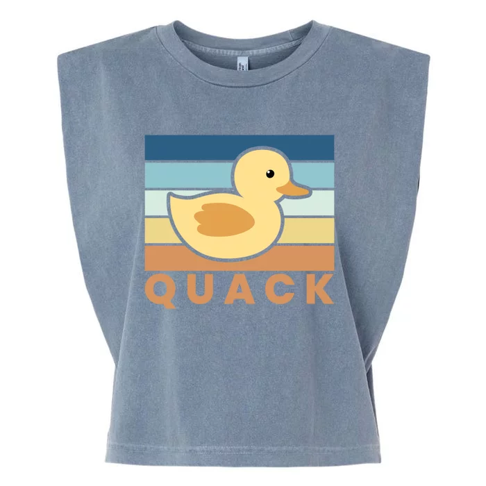 Vintage Retro Quack Rubber Duck Gift Garment-Dyed Women's Muscle Tee