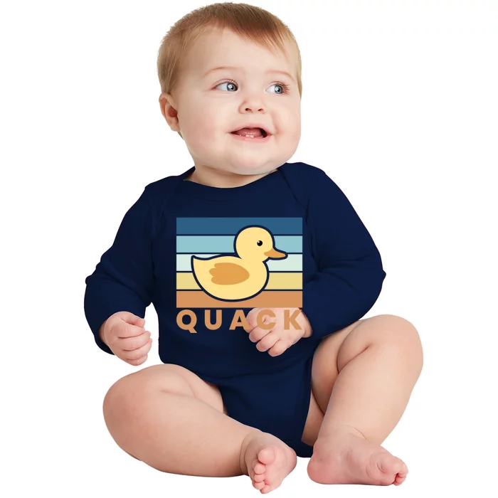 Vintage Retro Quack Rubber Duck Gift Baby Long Sleeve Bodysuit