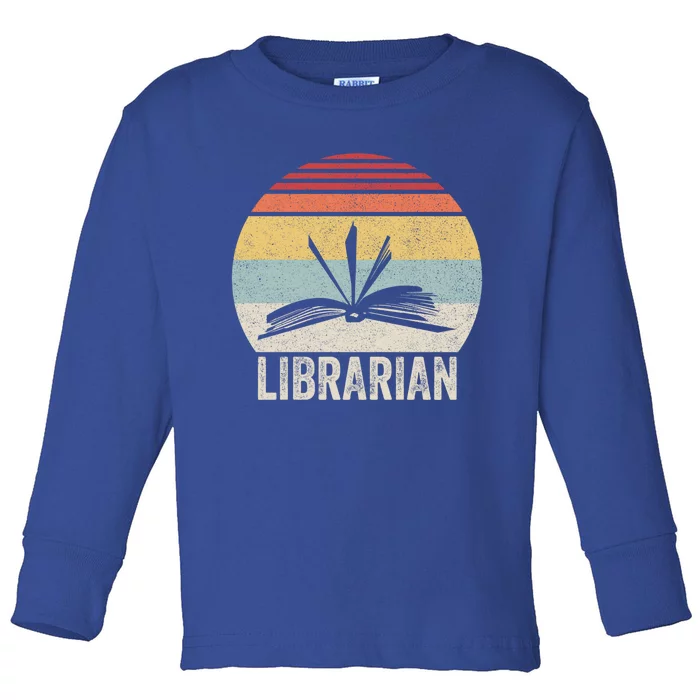 Vintage Retro Reading Book Librarian Book Lover Gift Funny Gift Toddler Long Sleeve Shirt