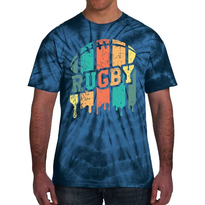 Vintage Retro Rugby Player Rugby Fan Rugby Coach Tie-Dye T-Shirt