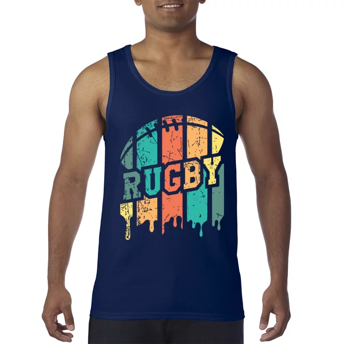 Vintage Retro Rugby Player Rugby Fan Rugby Coach Tank Top