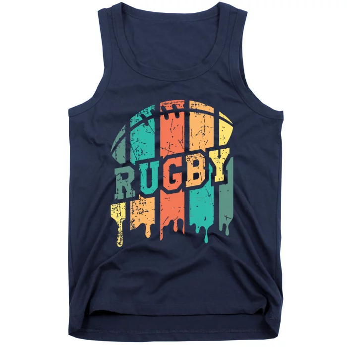 Vintage Retro Rugby Player Rugby Fan Rugby Coach Tank Top