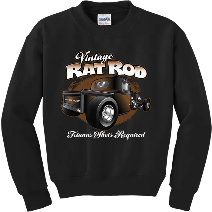 Vintage Rat Rod Pickup Truck Hot Rod Kids Sweatshirt