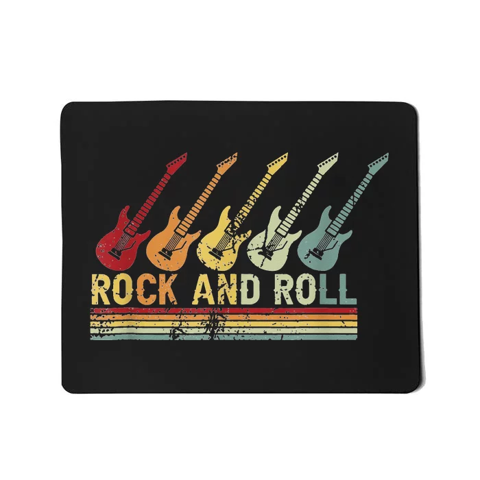 Vintage Retro Rock and Roll Guitar Music Mousepad