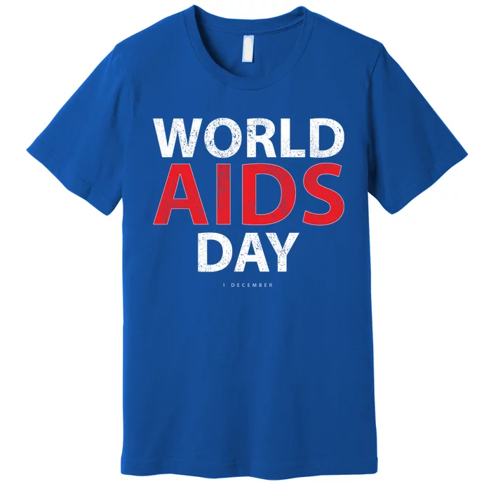 Vintage Red Ribbon World Aids Day Funny Gift Premium T-Shirt