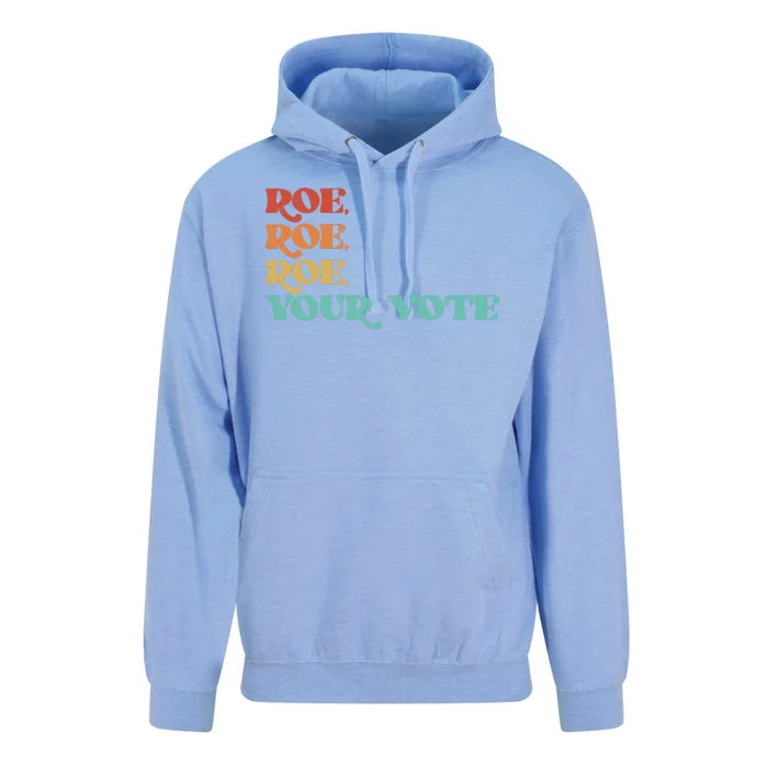 Vintage Roe Roe Roe Your Vote Unisex Surf Hoodie