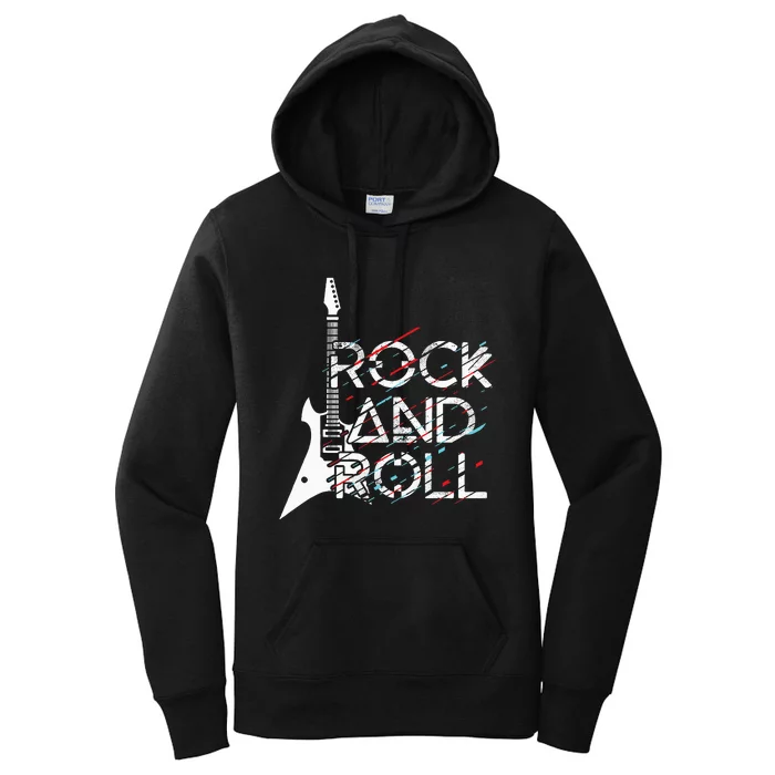 Vintage Retro Rock And Roll Women's Pullover Hoodie